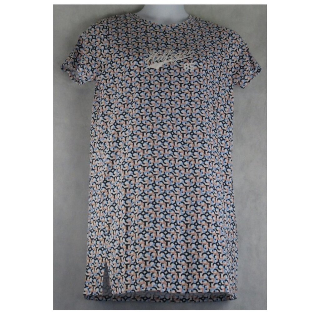Tommy Hilfiger Women's Short-Sleeve Sleepshirt Loungewear, Multi Ditsy, Medium